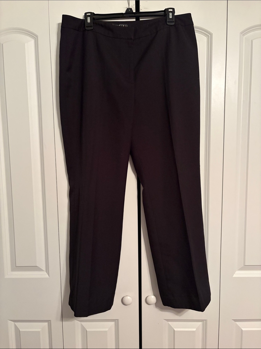 Kasper Black Straight-Leg Dress Trousers